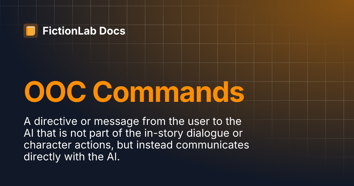 OOC Commands | FictionLab Docs
